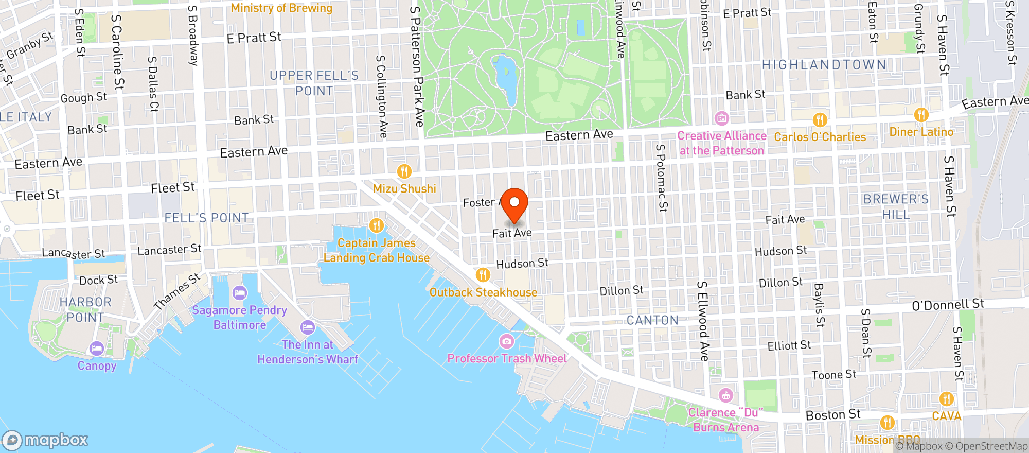 Map showing Smaltimore