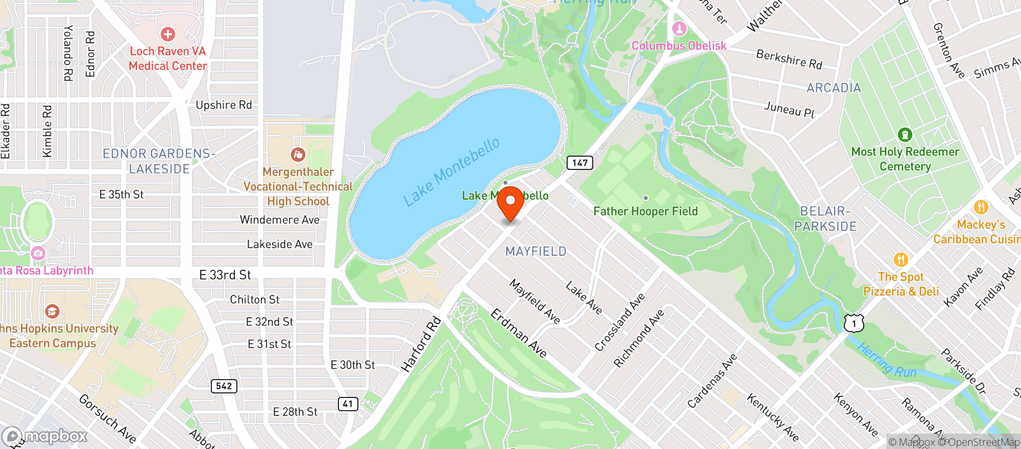 Map showing BMore