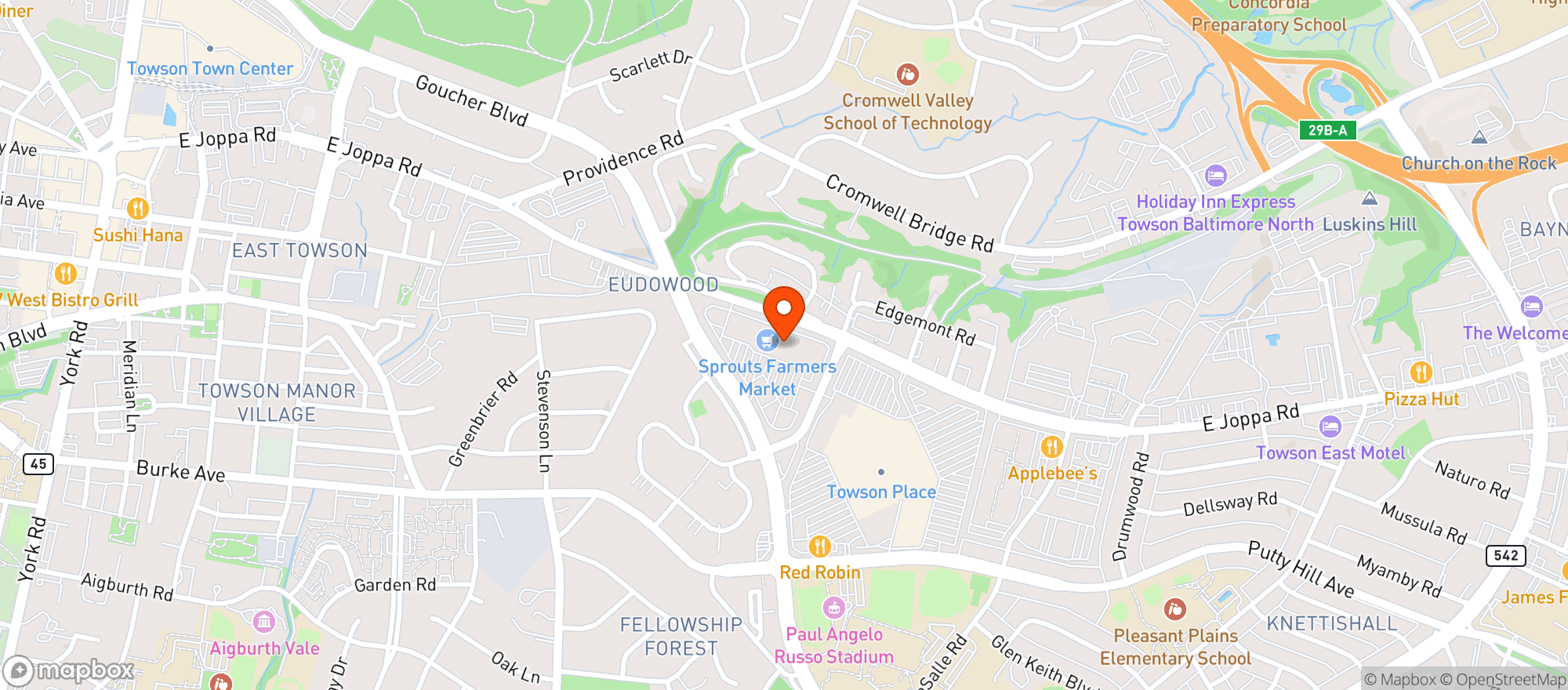 Map showing Sprouts Farmers Market