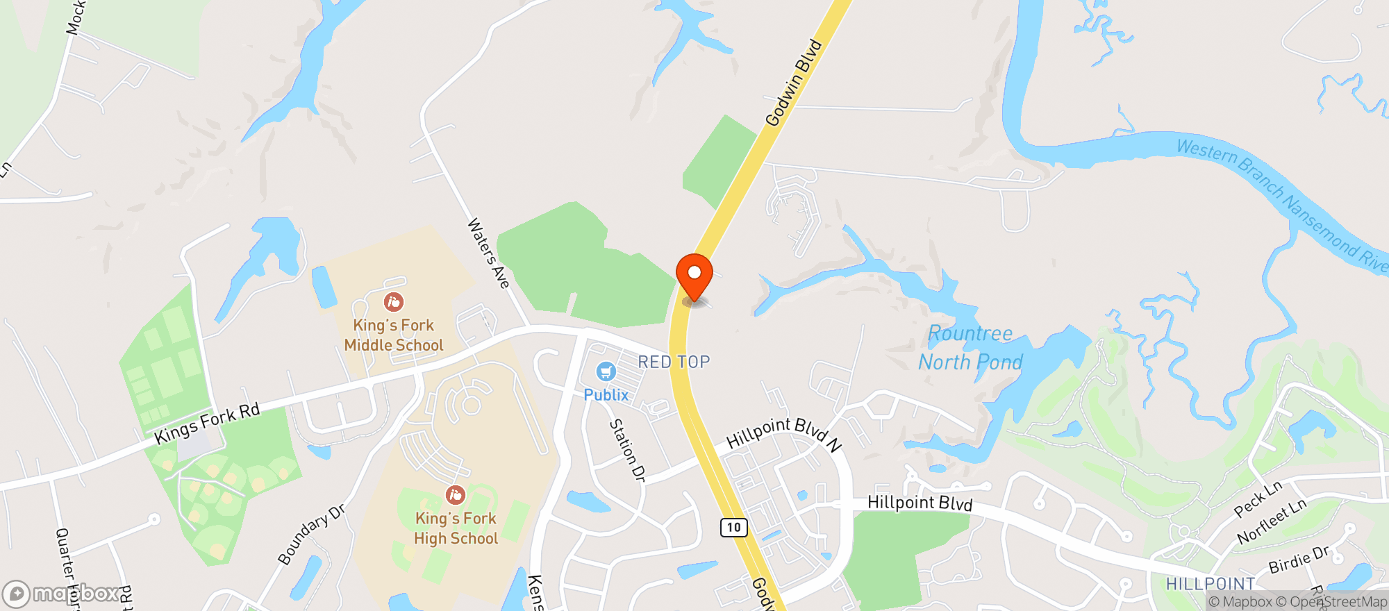 Map showing Publix