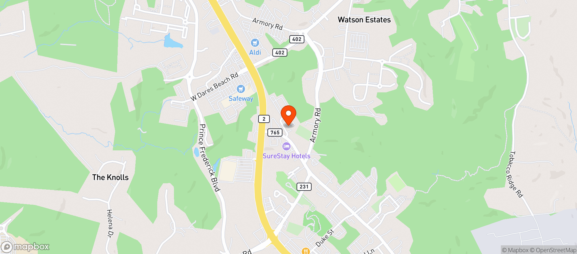 Map showing Outback Steakhouse #2153