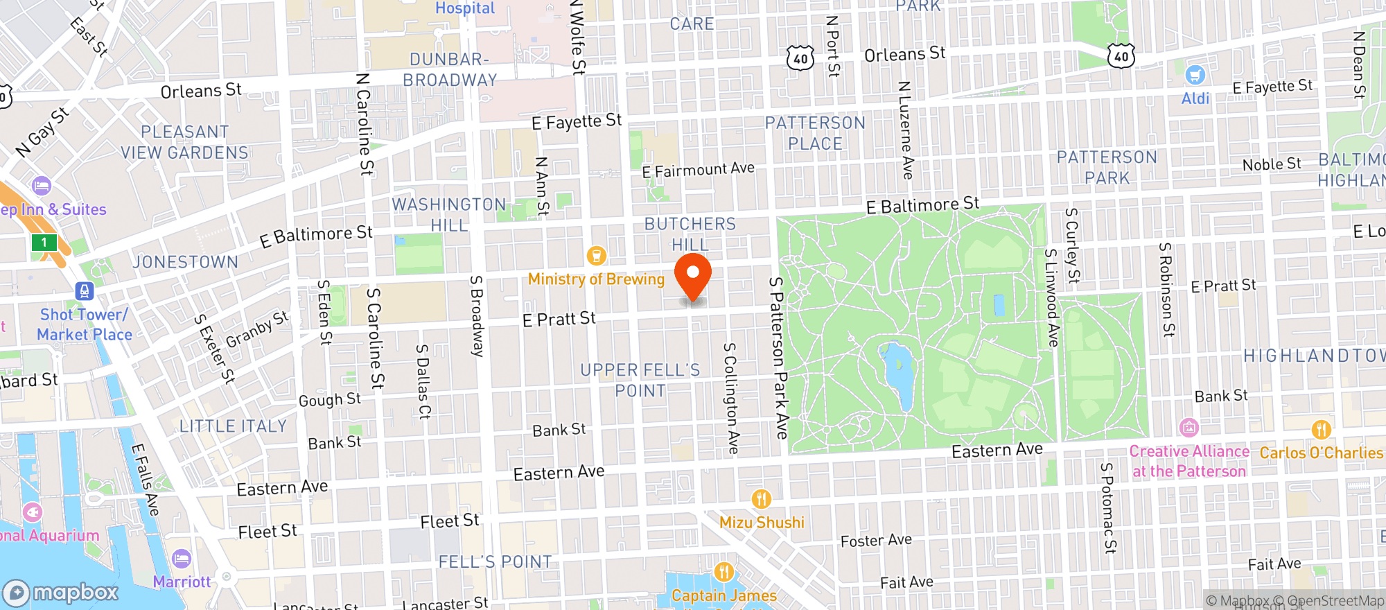 Map showing Charmed Kitchen
