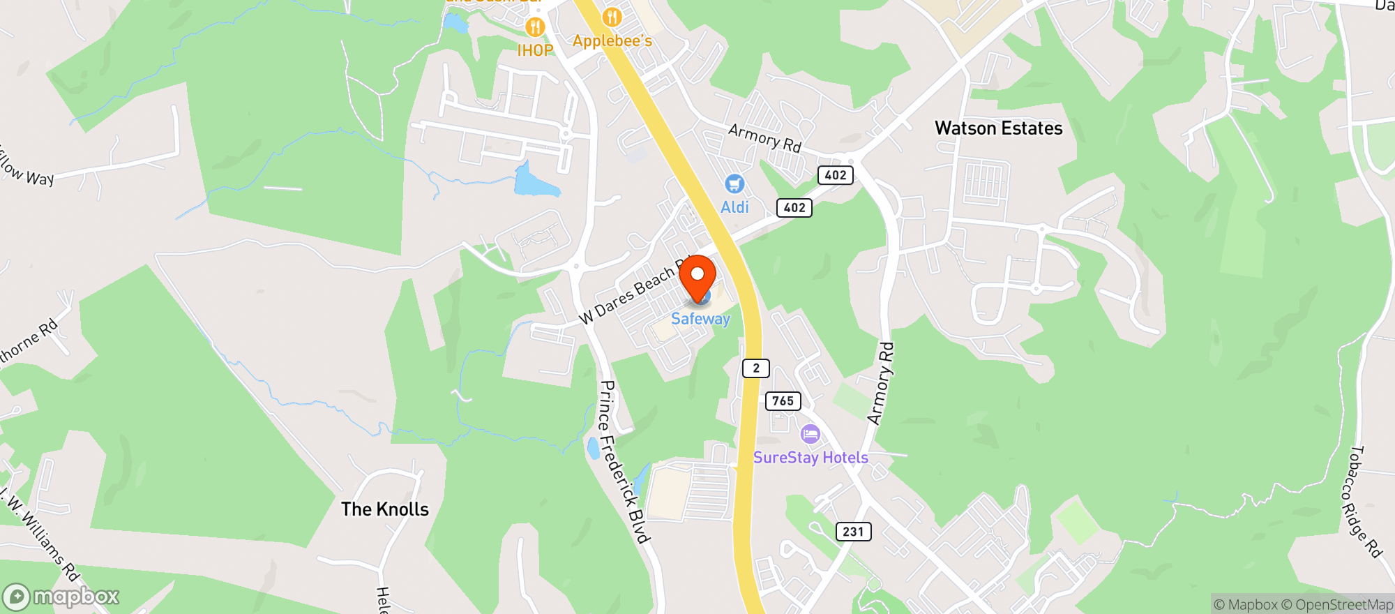 Map showing ABD Liquors Inc