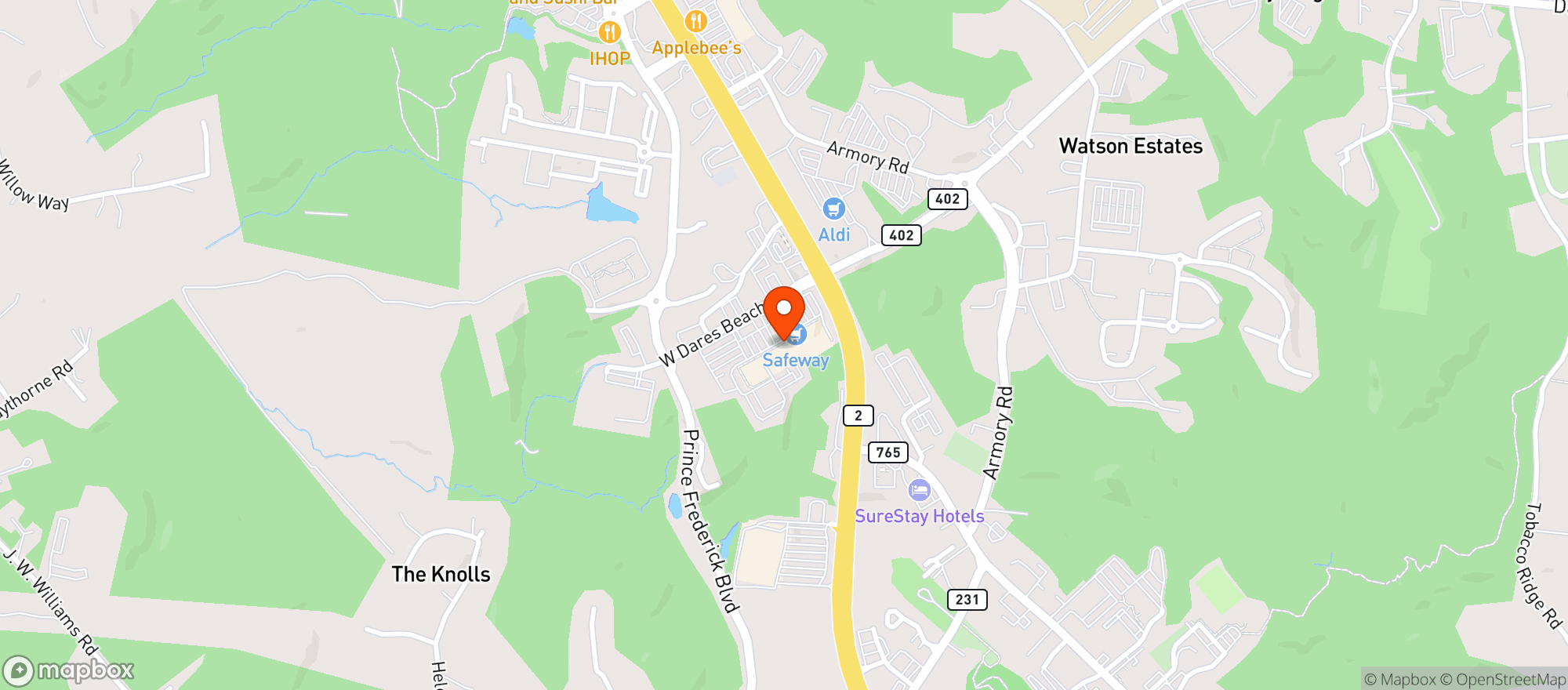 Map showing Safeway #1731