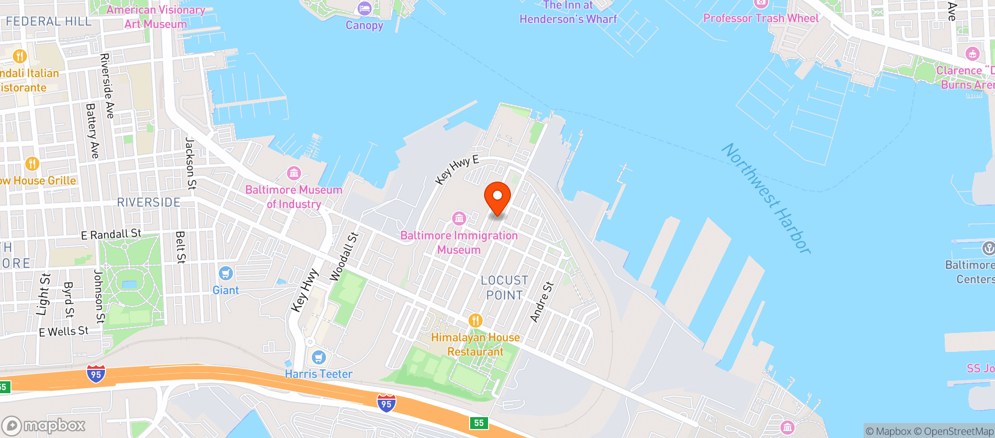 Map showing Hull Street Blues