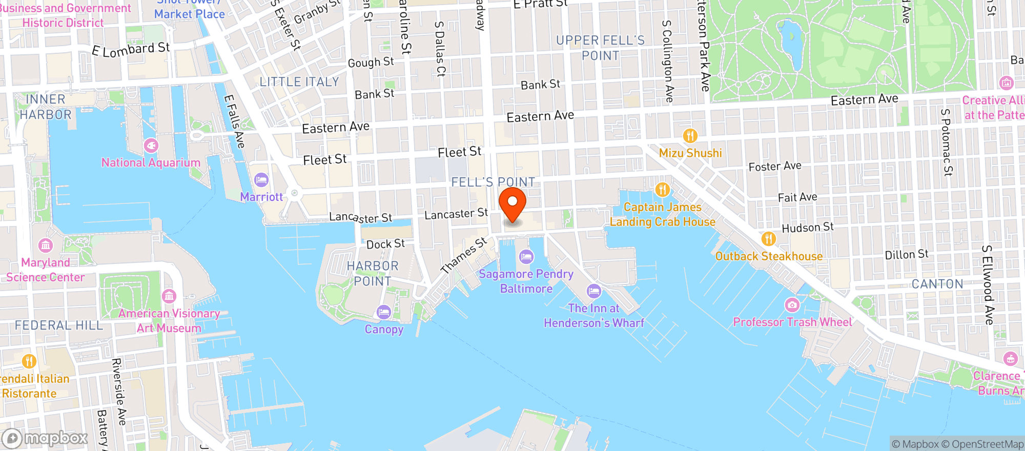 Map showing Koopers Tavern