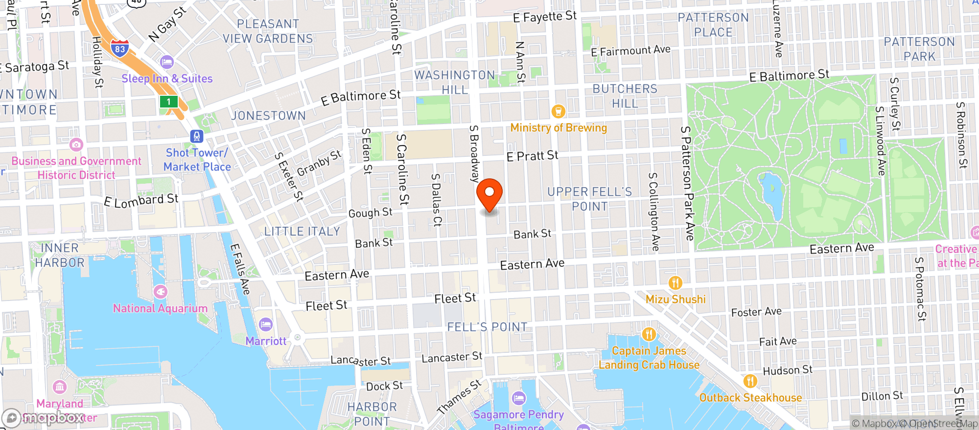 Map showing Sweet Carolina Liquor