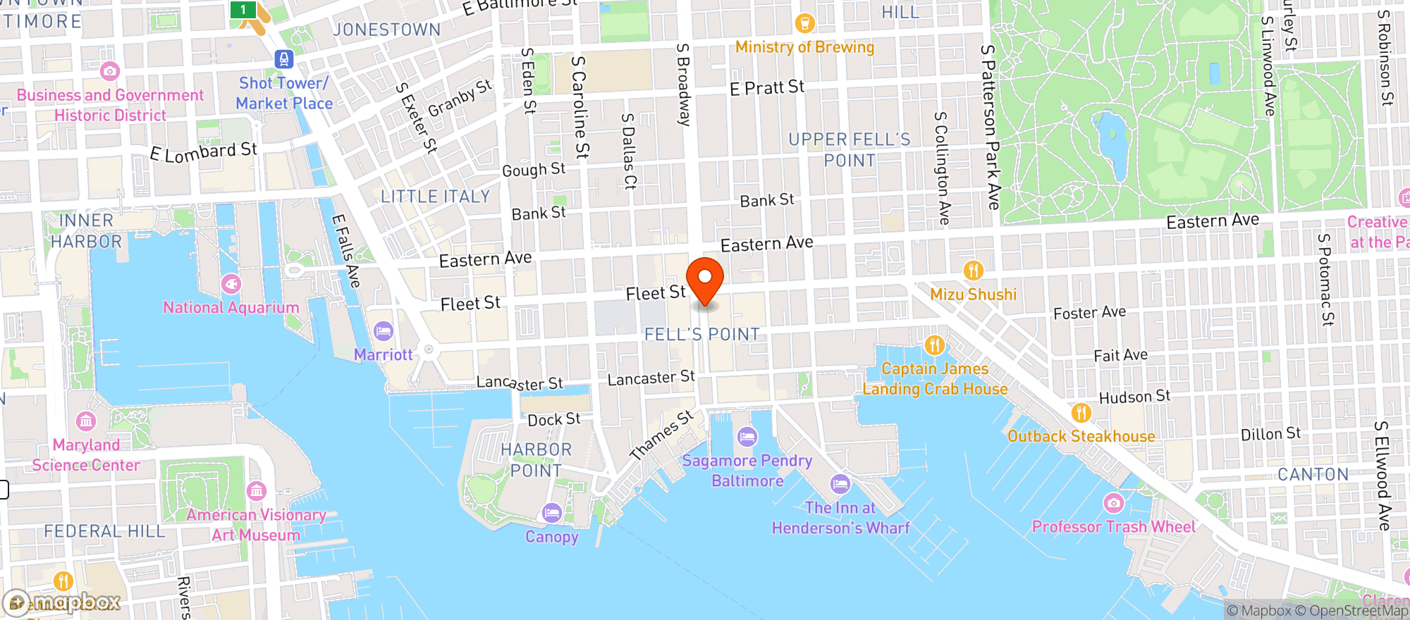 Map showing La Calle