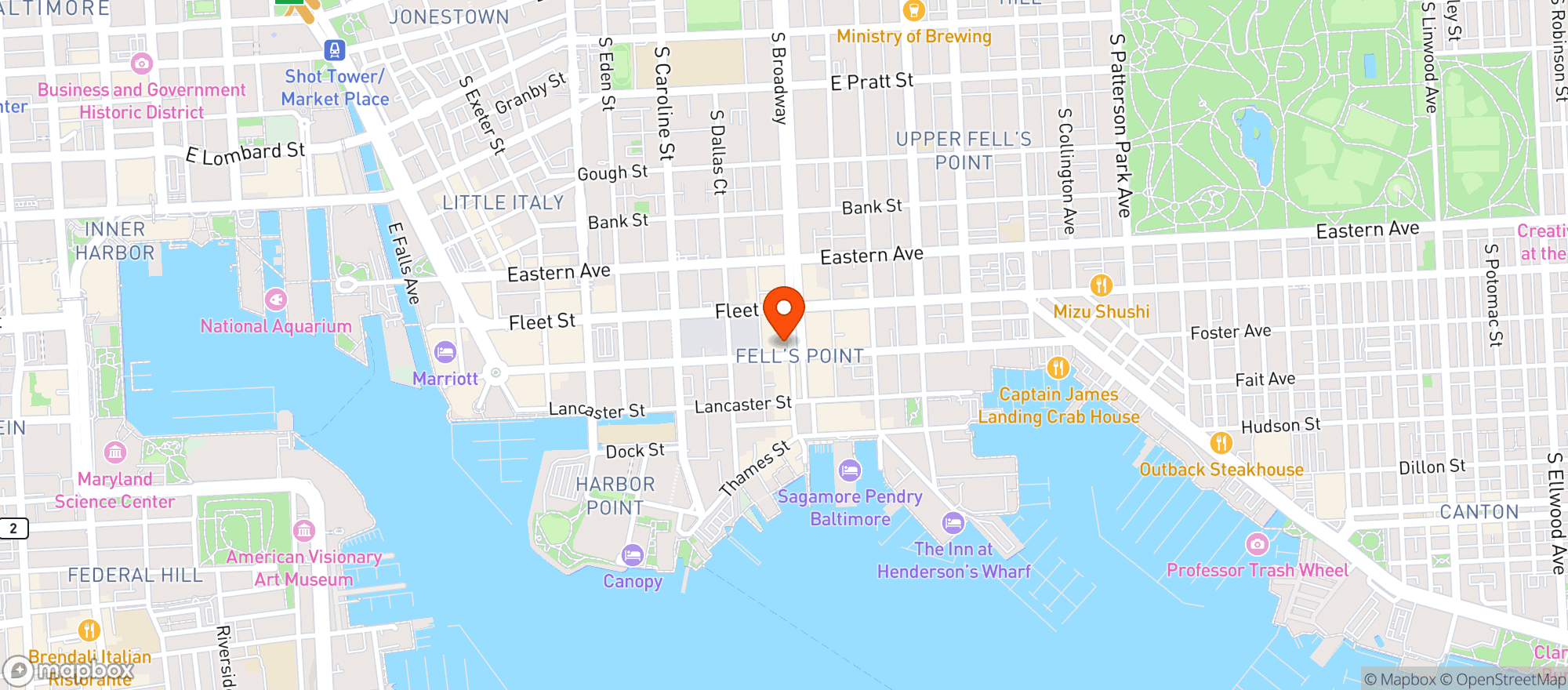 Map showing Broadway Liquors