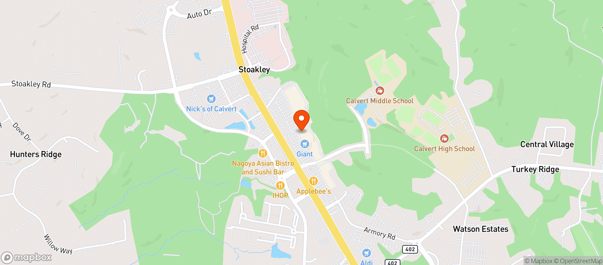 Map showing Gnc