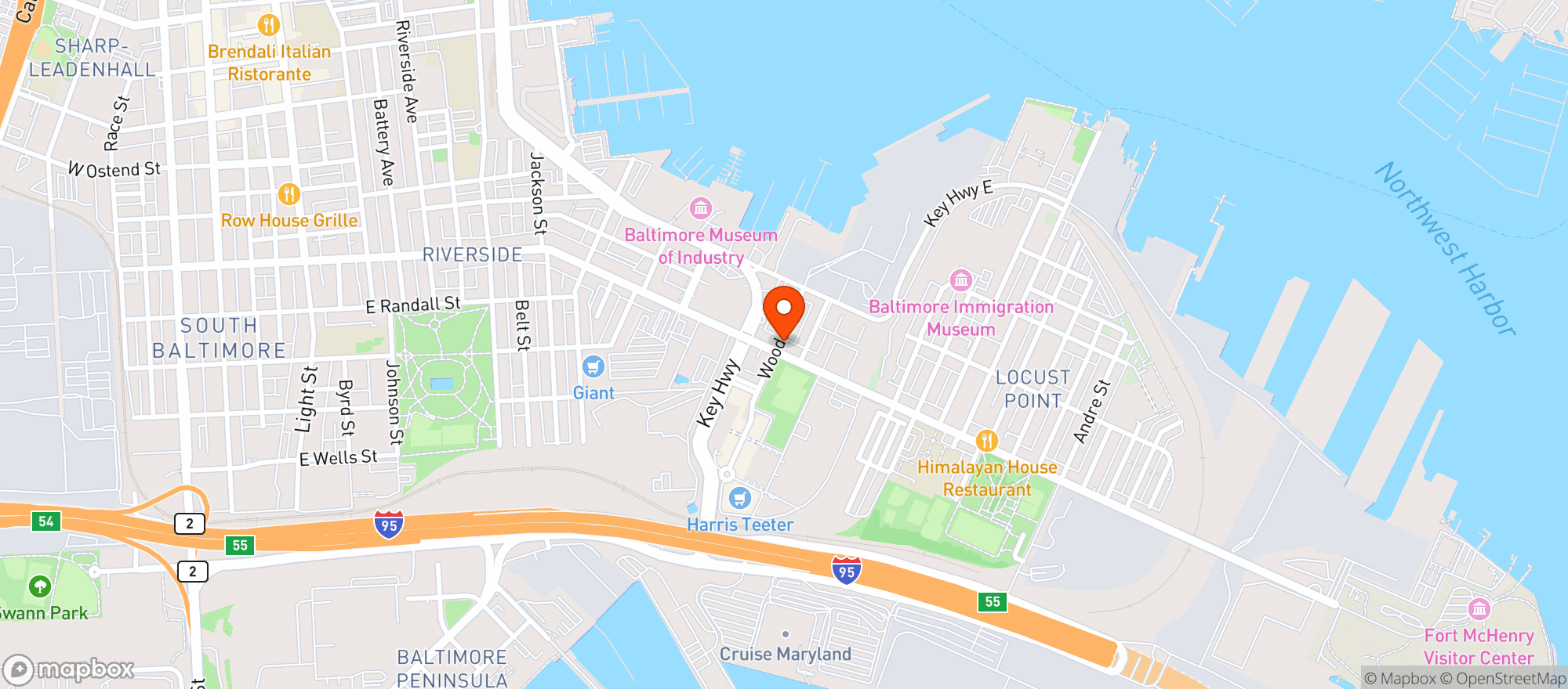 Map showing L P Steamers