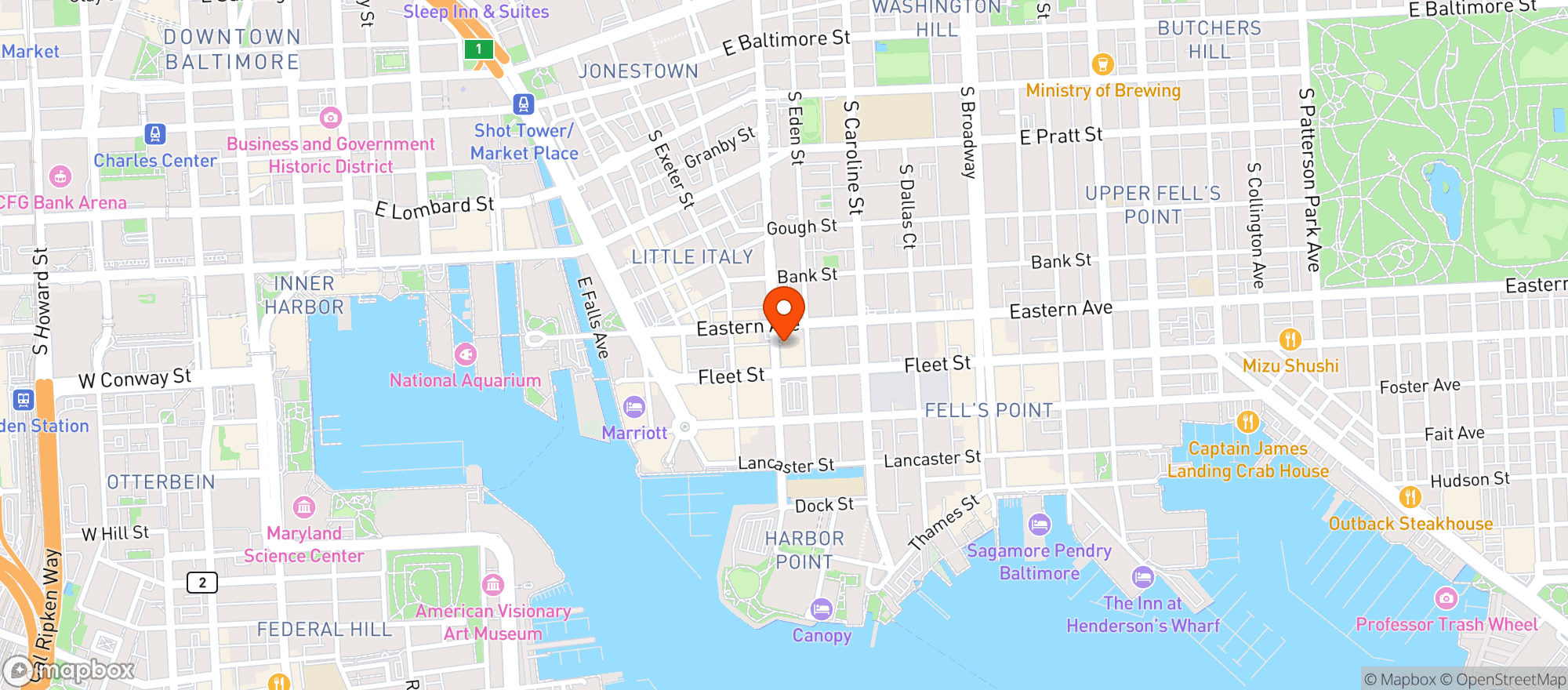 Map showing Hyatt Place #223