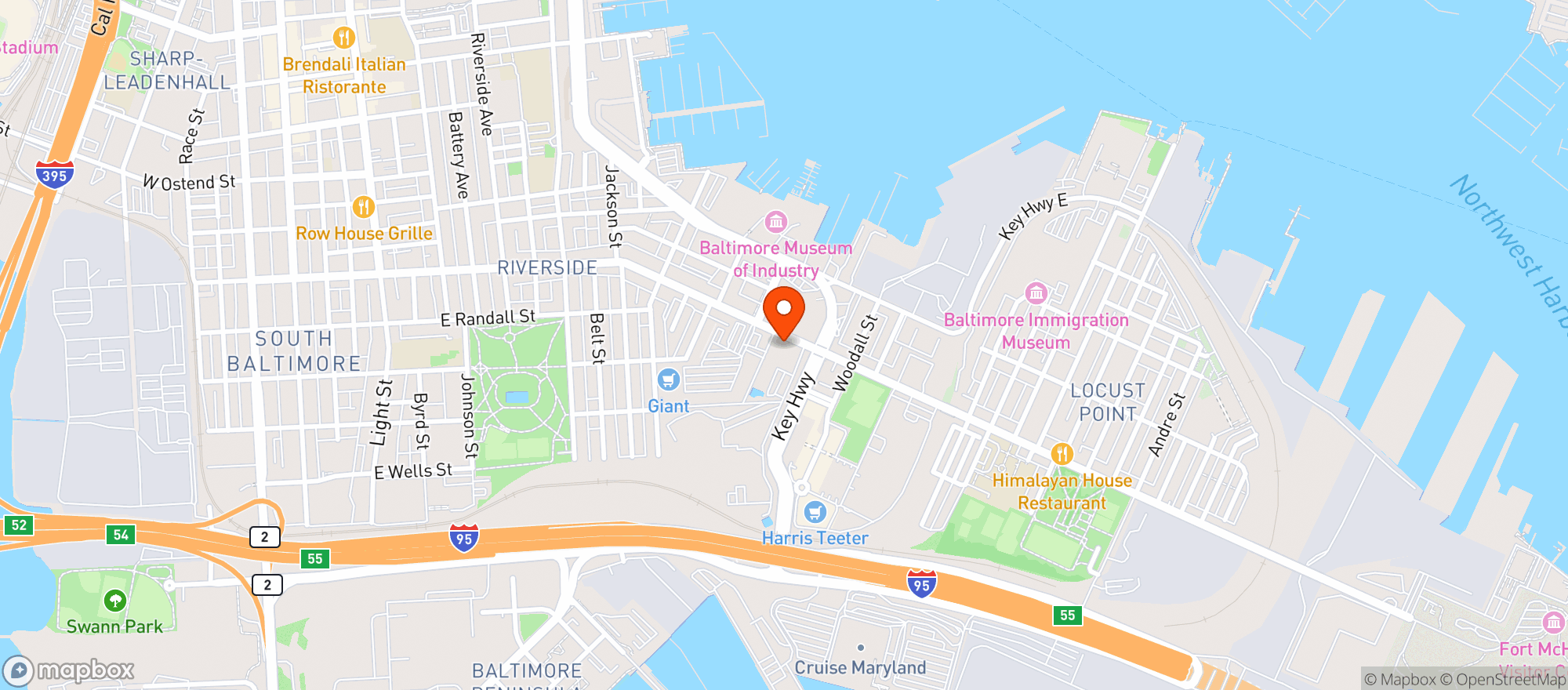 Map showing The Copper Shark