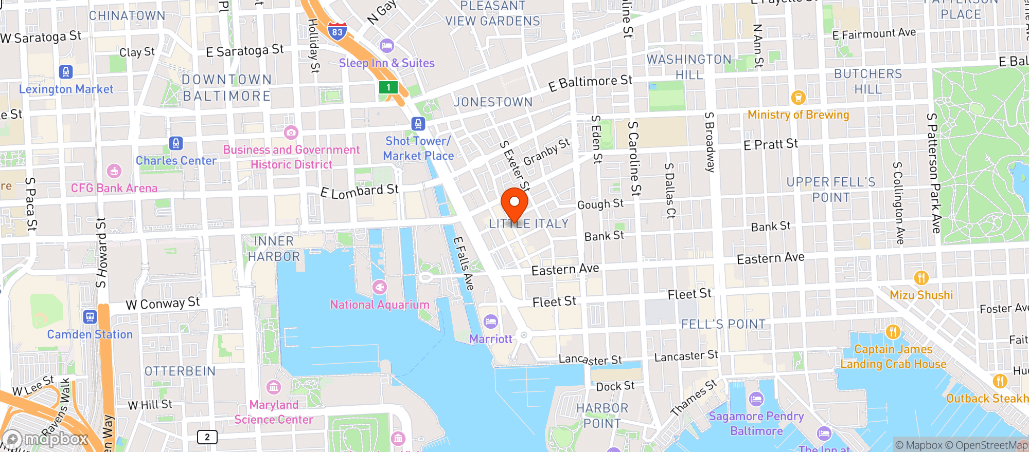 Map showing Amiccis Restaurant