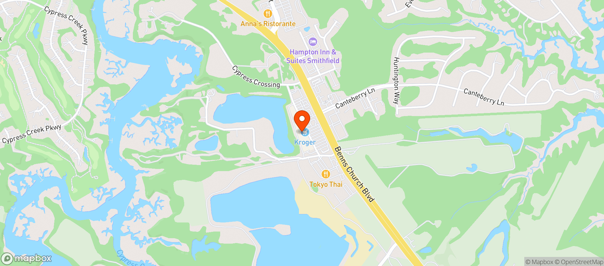 Map showing Kroger