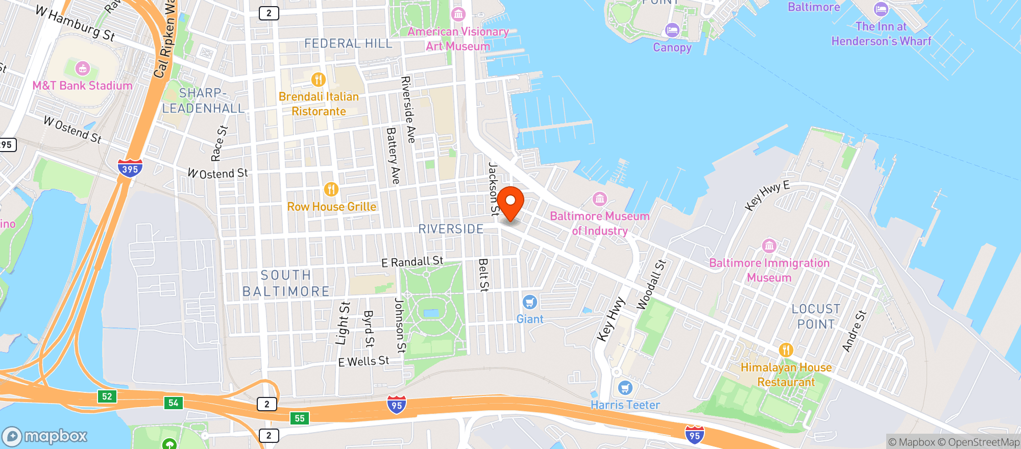 Map showing Barflys Pub
