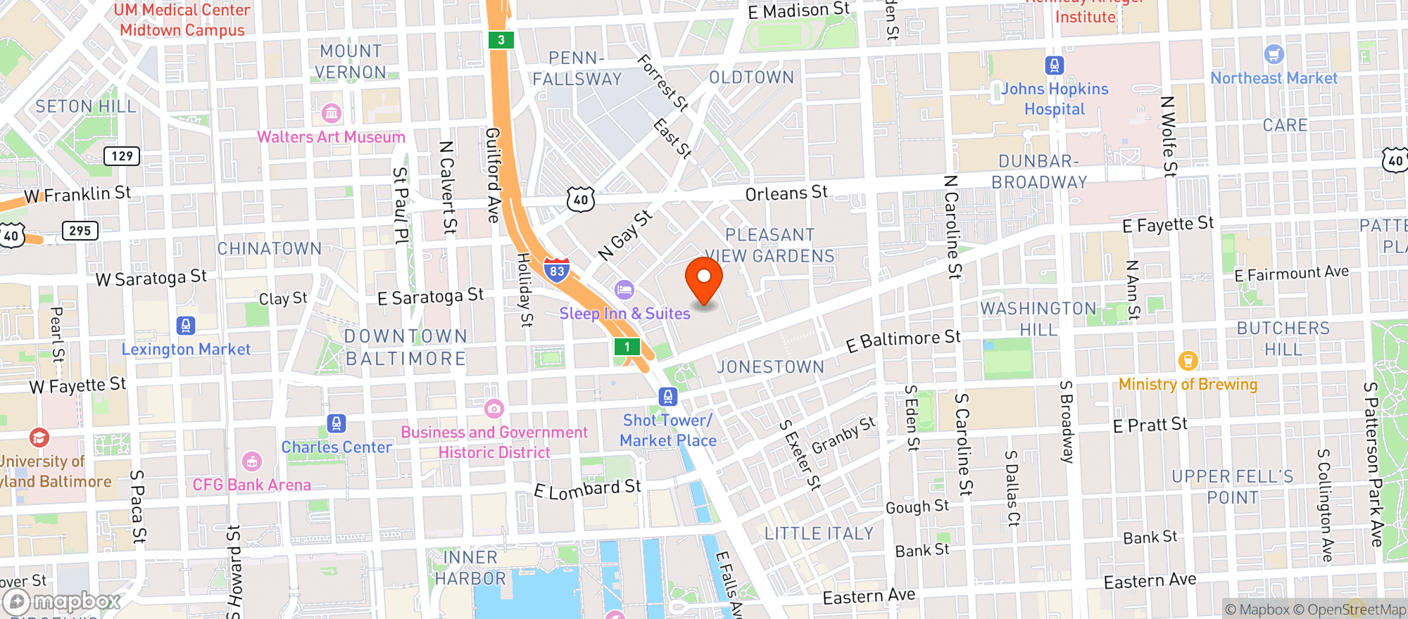 Map showing Hopscotch