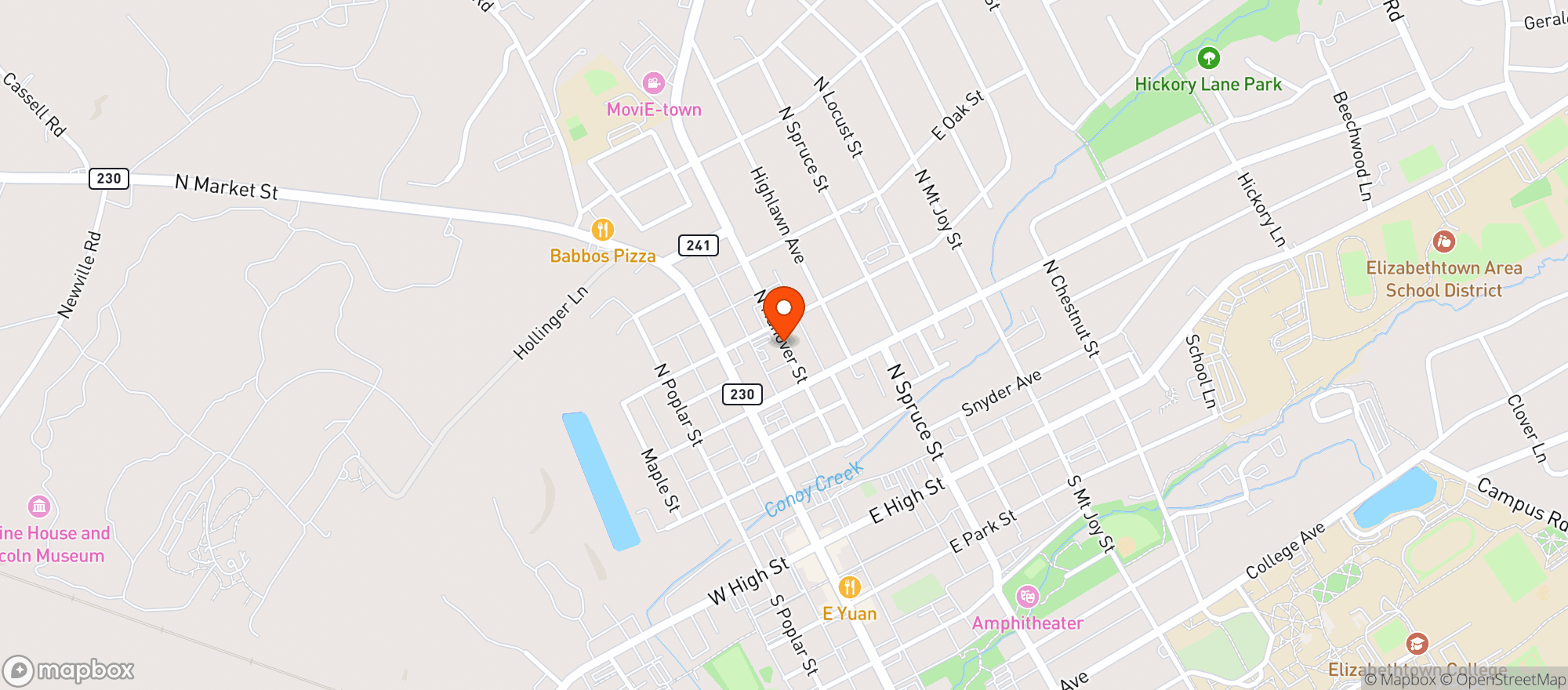 Map showing American Legion