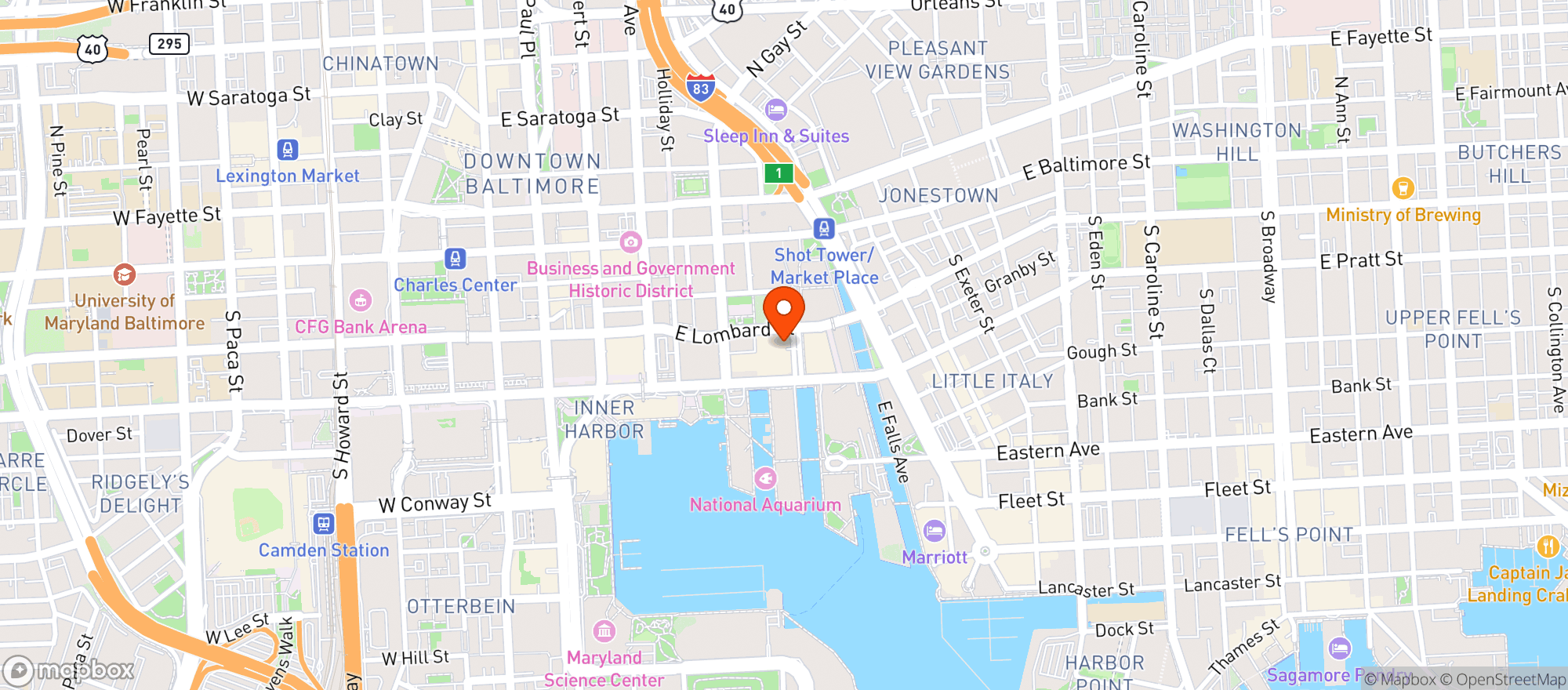 Map showing Baltimore Soundstage