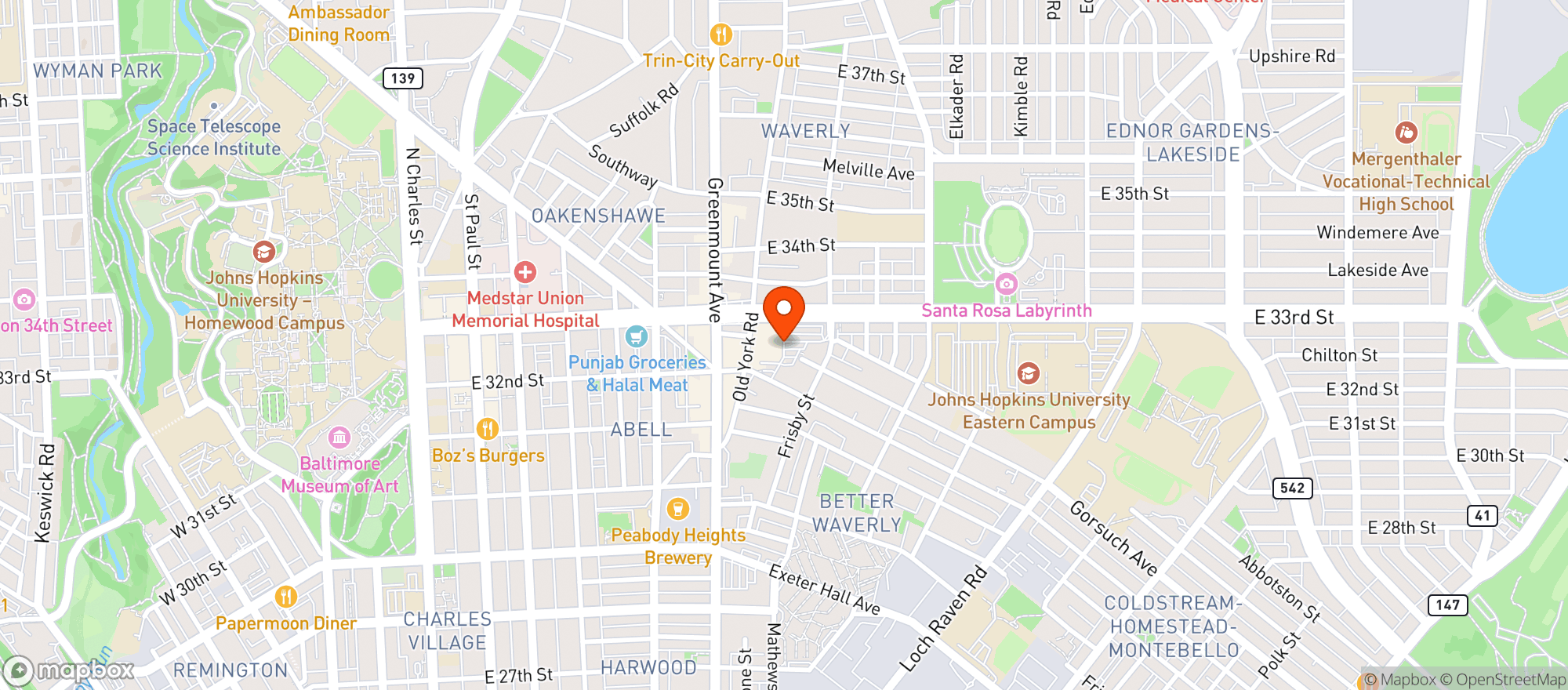 Map showing Giant