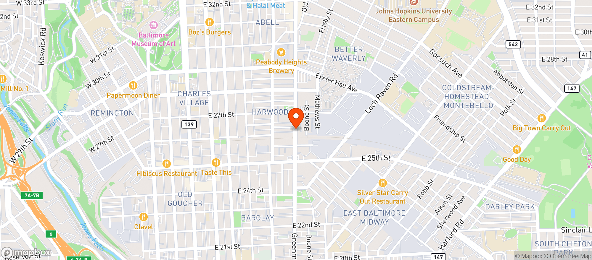 Map showing Mimis Liquors