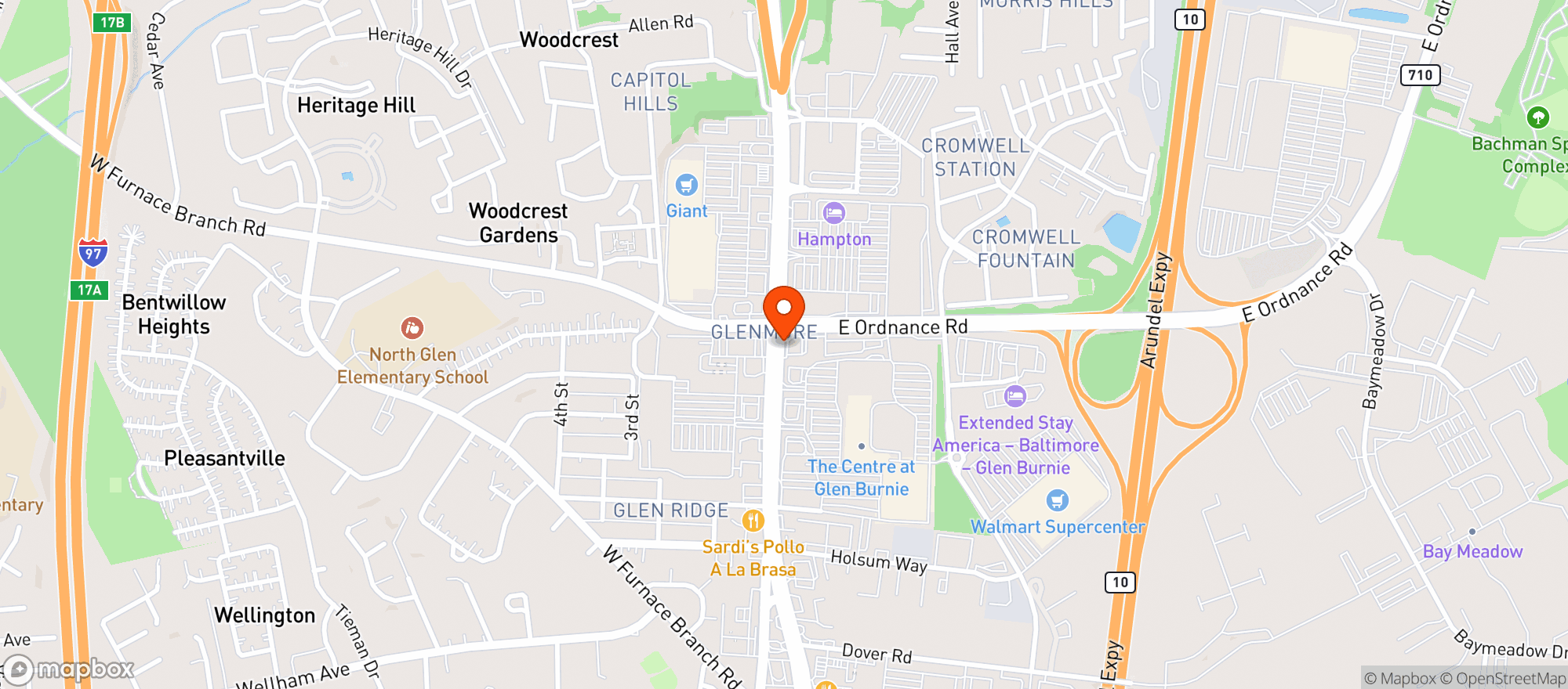 Map showing Target
