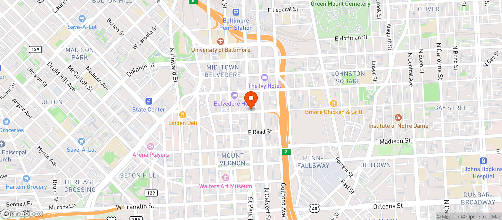 Map showing Eager & St Paul Liquor