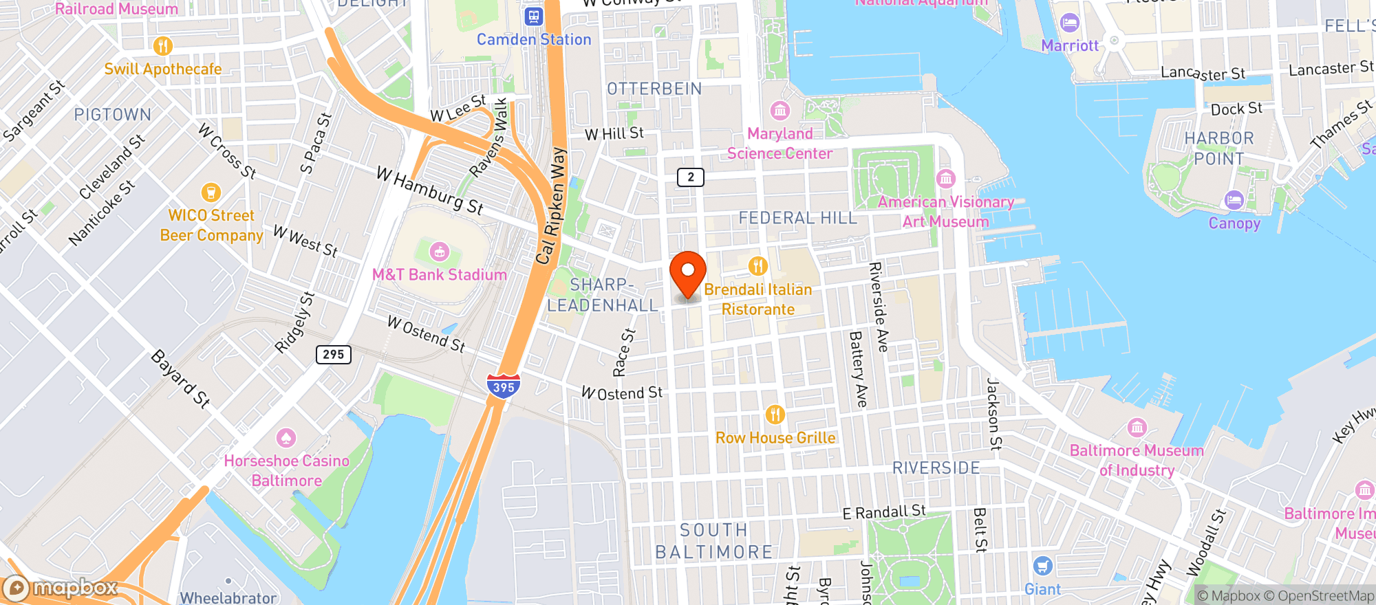 Map showing Sobo Cafe