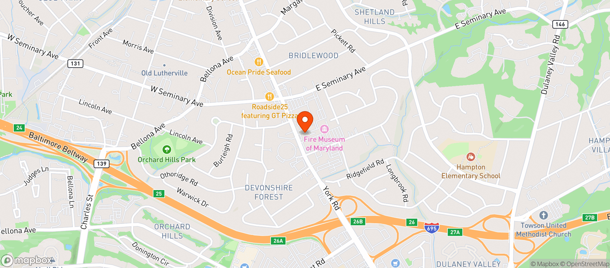 Map showing Vitamin Shoppe - Towson