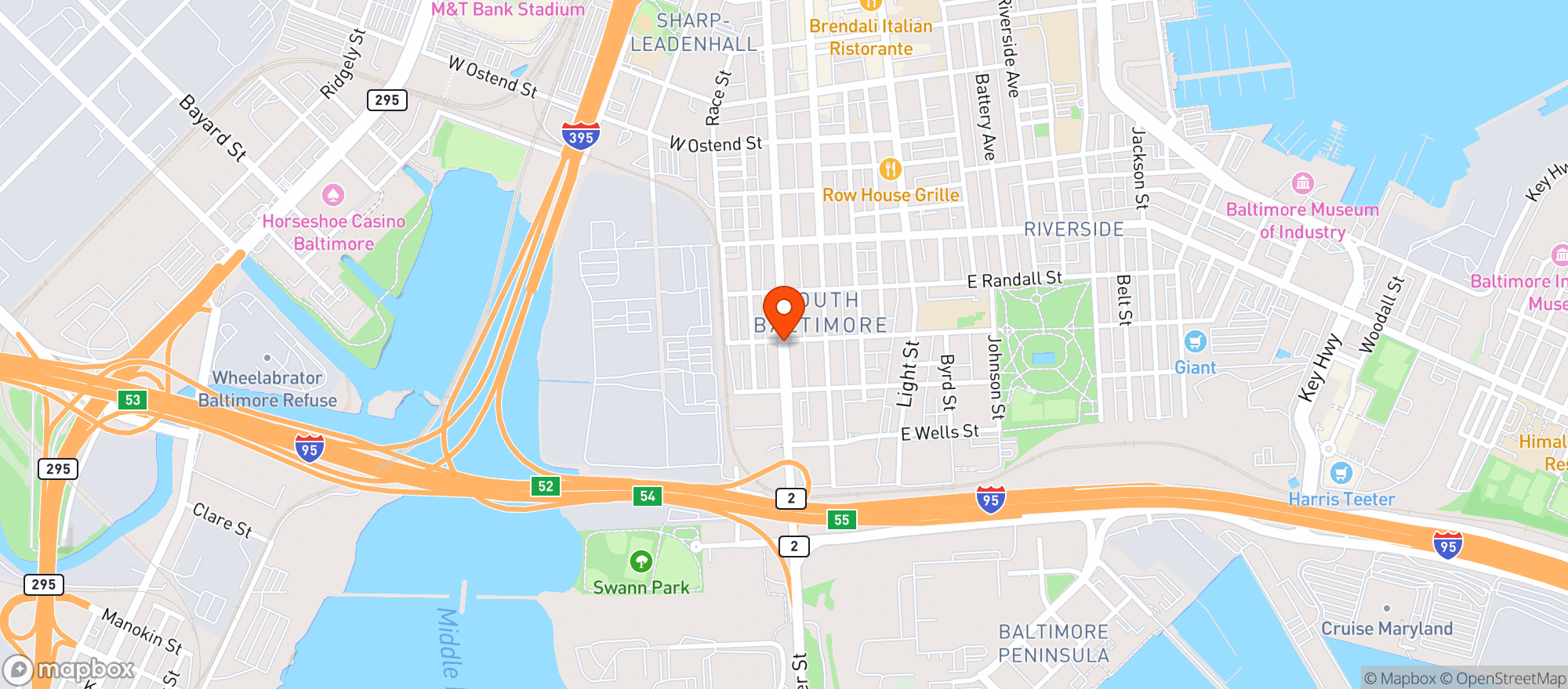 Map showing Hanover Liquor