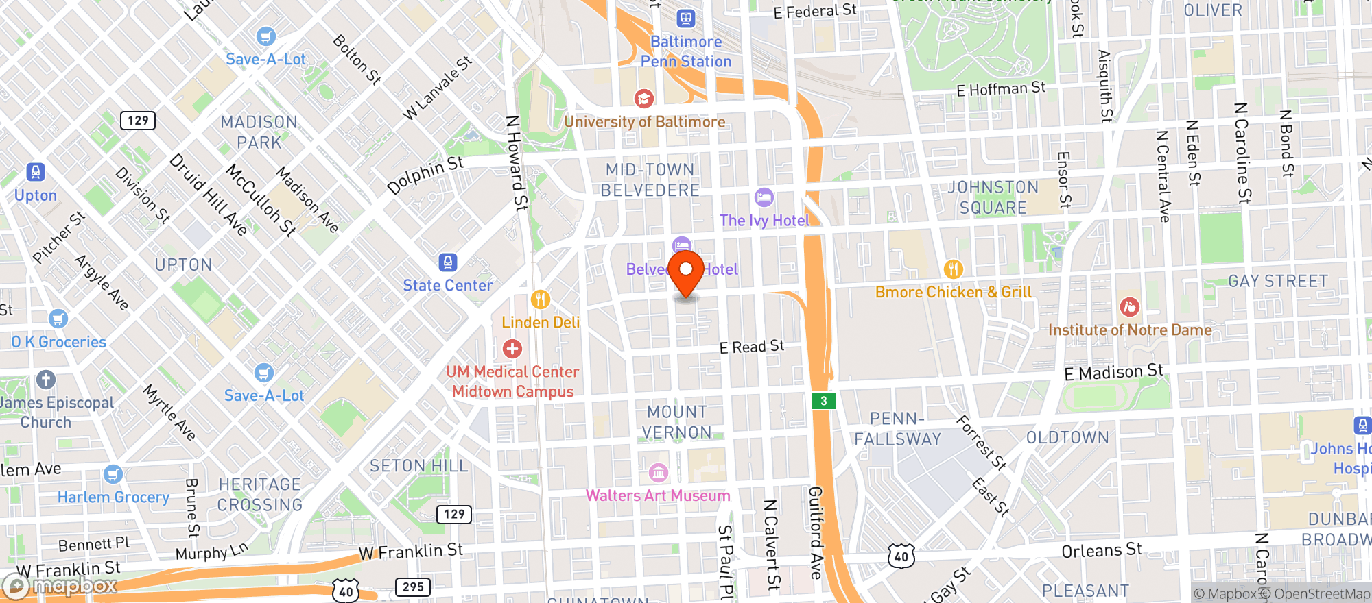 Map showing Maryland Club