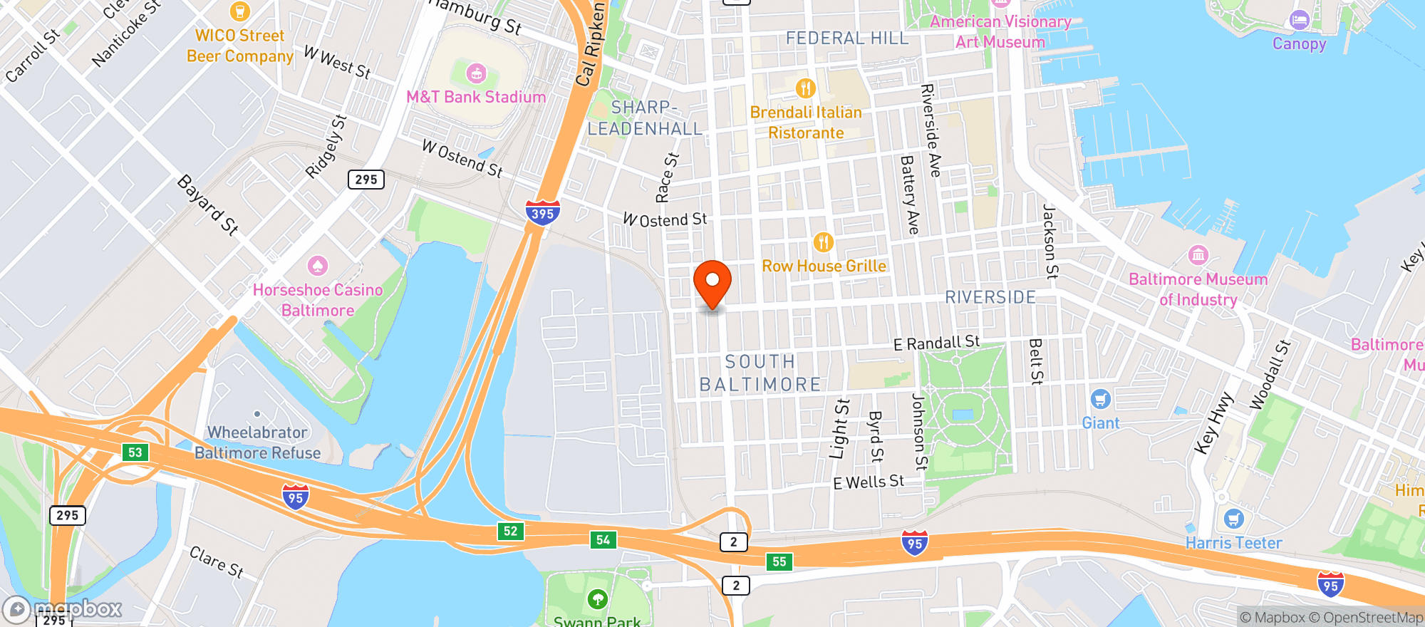 Map showing Aj S On Hanover