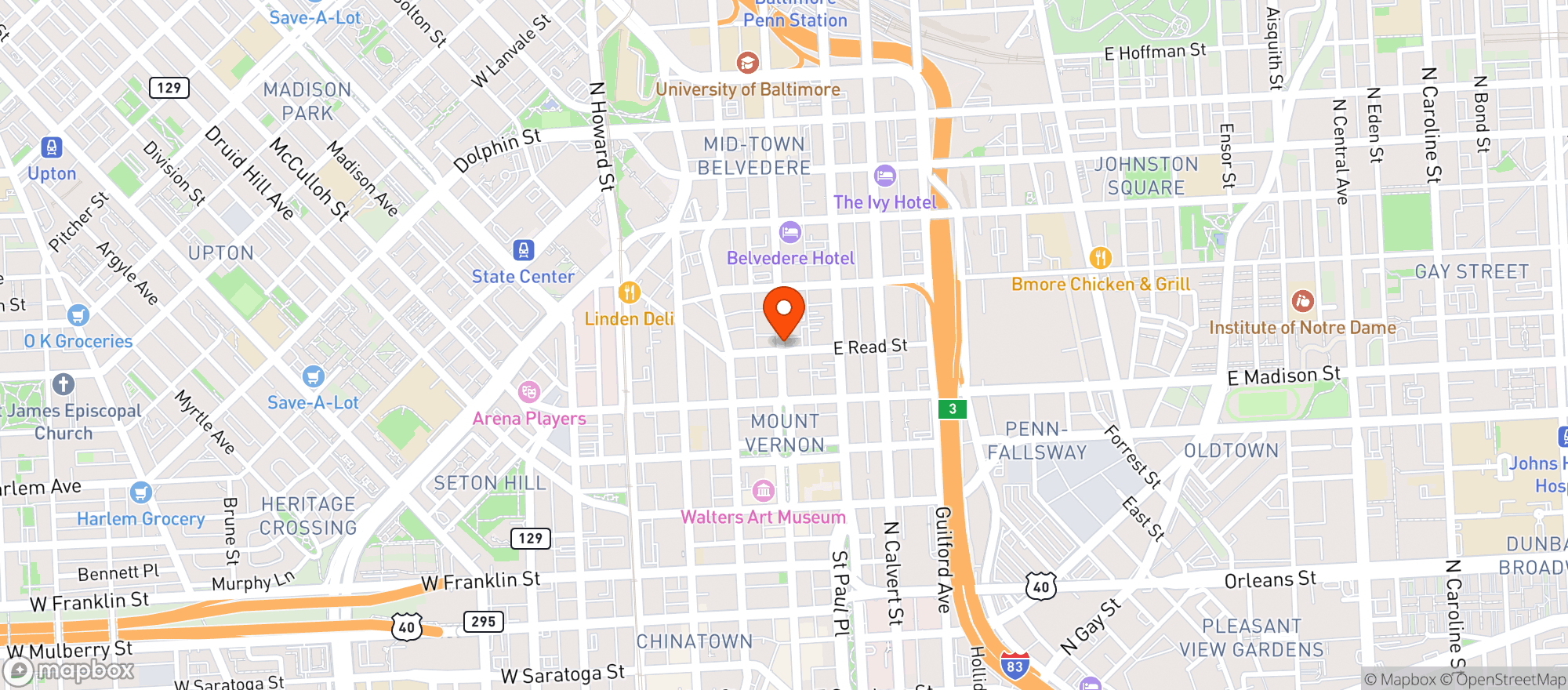 Map showing Bar Dali