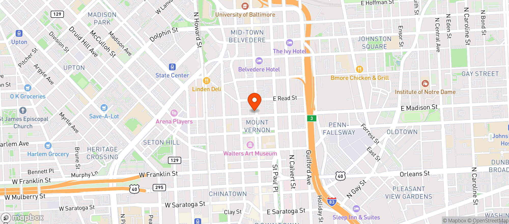 Map showing Doobys Coffee