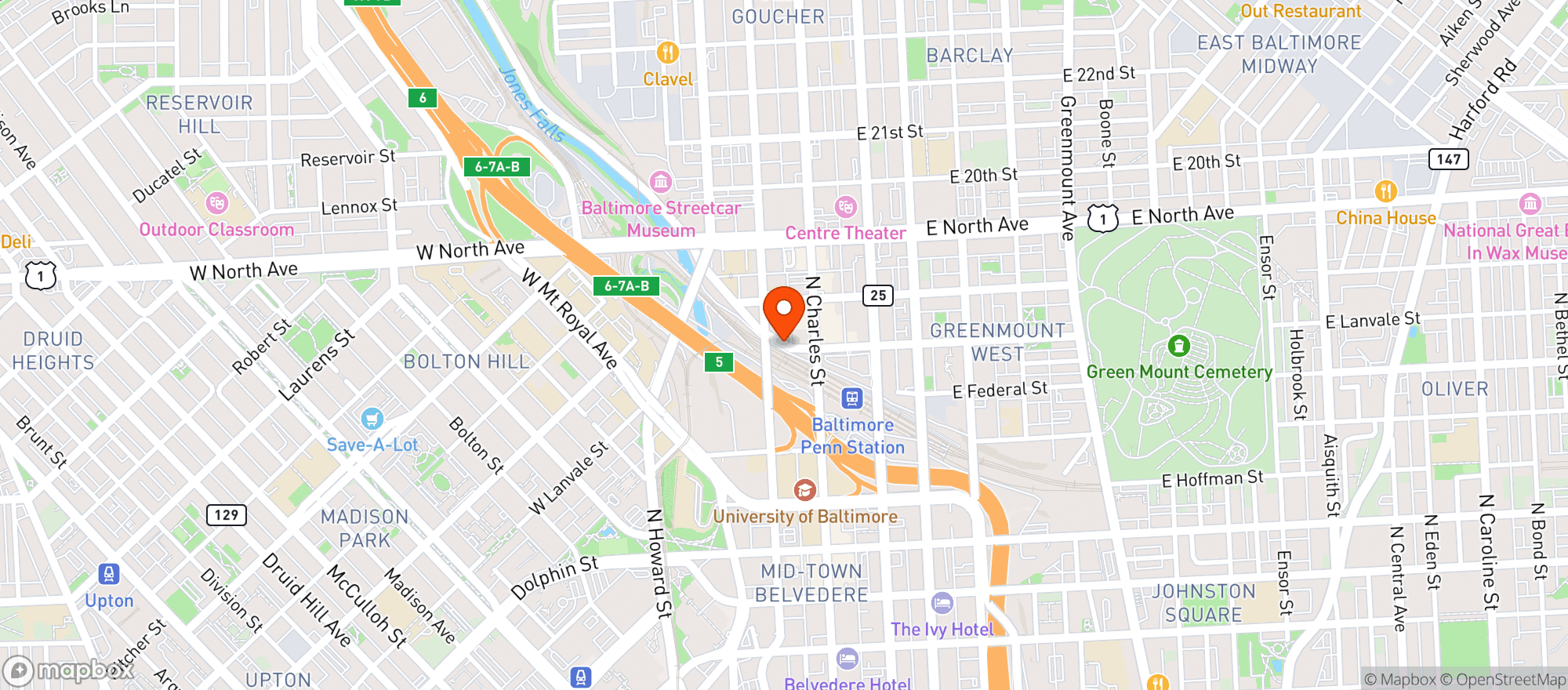Map showing Giant