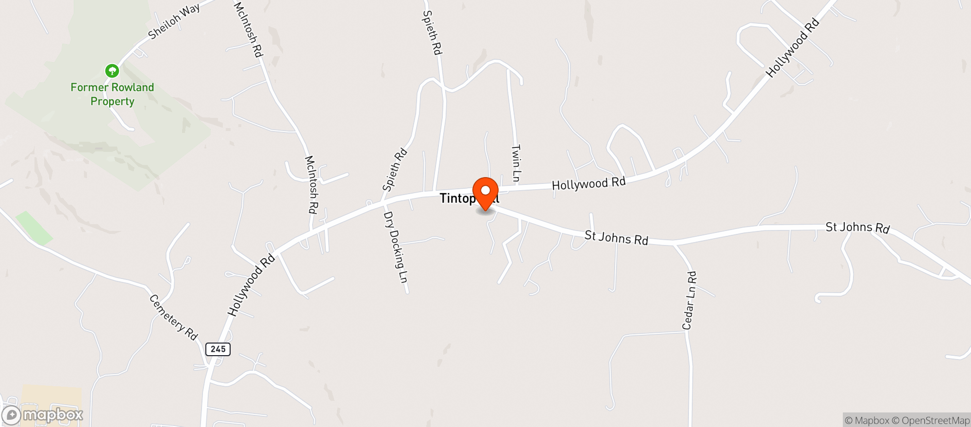 Map showing Bradfords Neighborhood Market