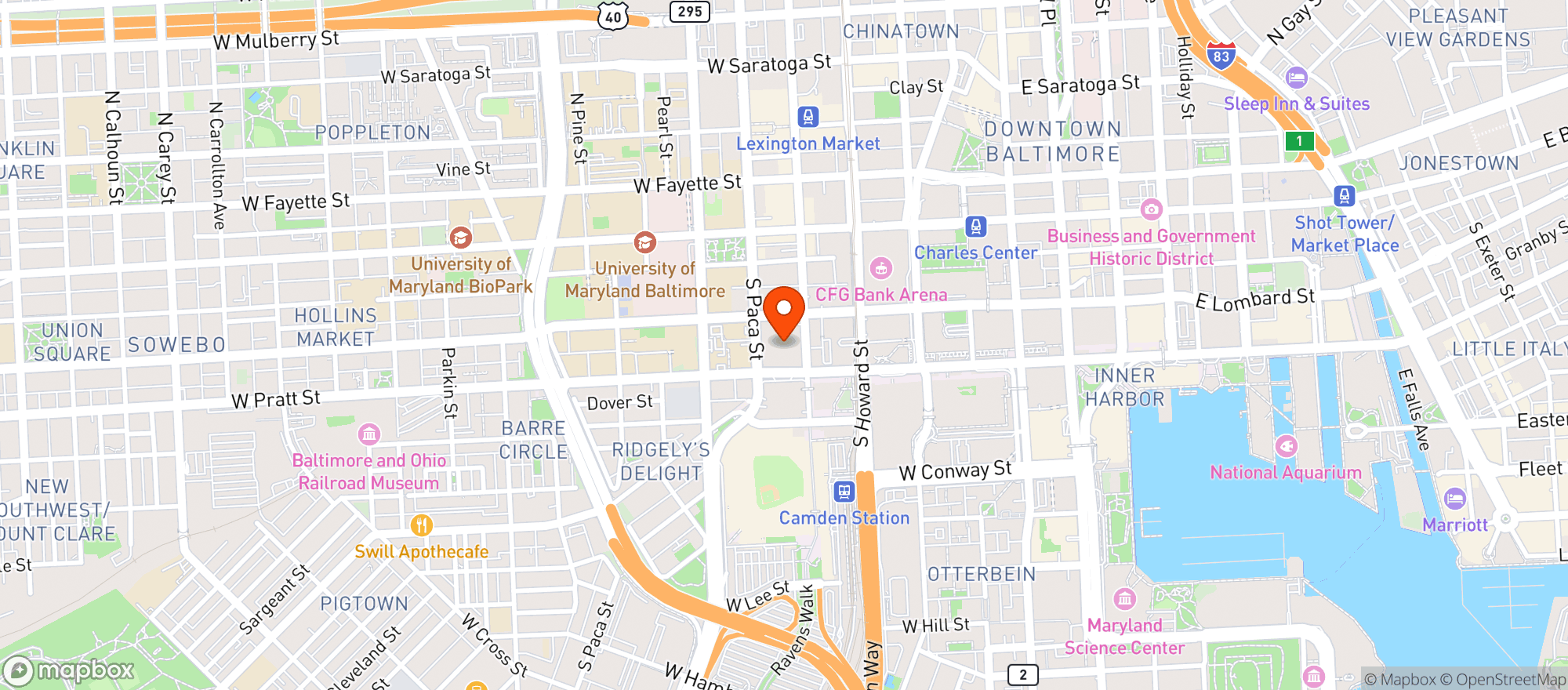 Map showing Marriott Hotels & Resor #bwiih