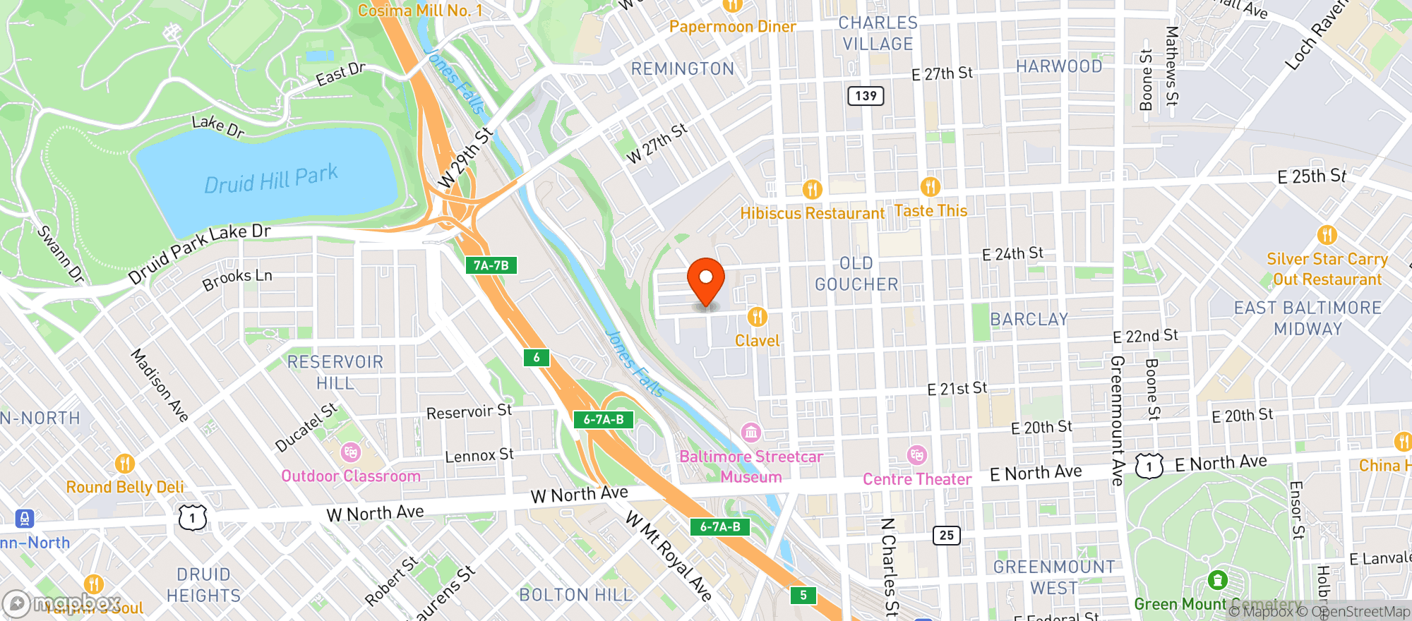 Map showing W.C. Harlan