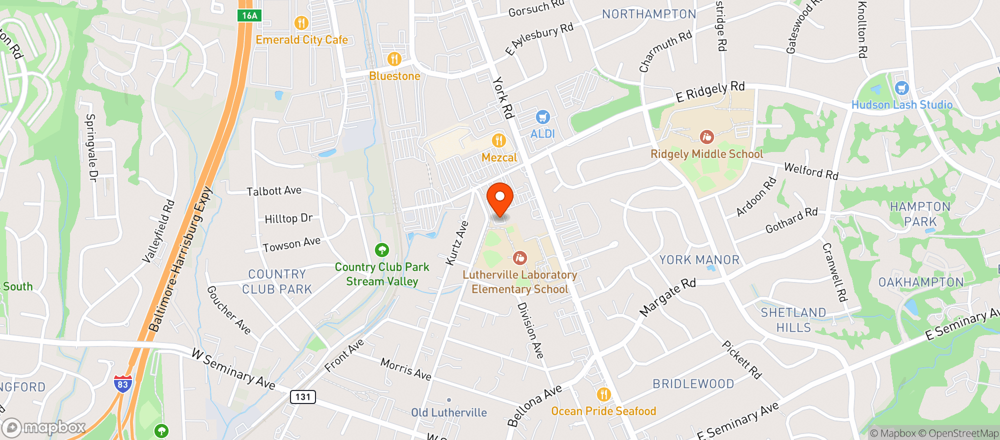 Map showing Ridgely Wines and Spirits