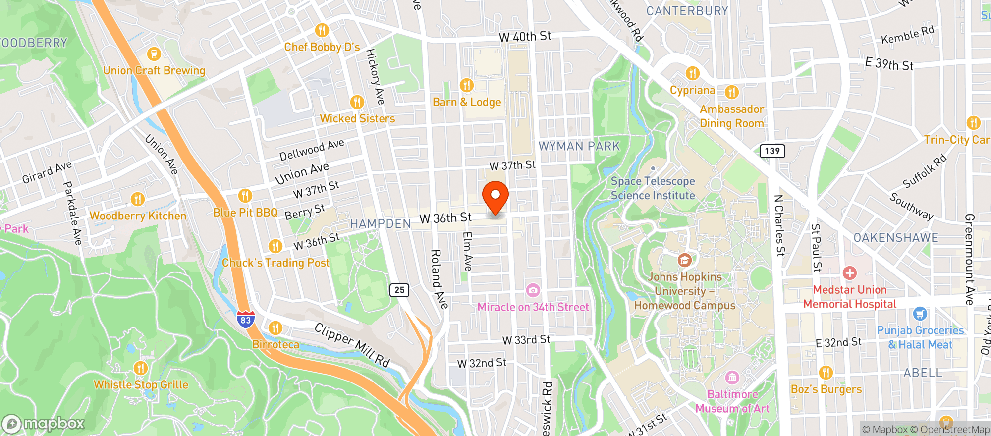 Map showing Elevated Wellness