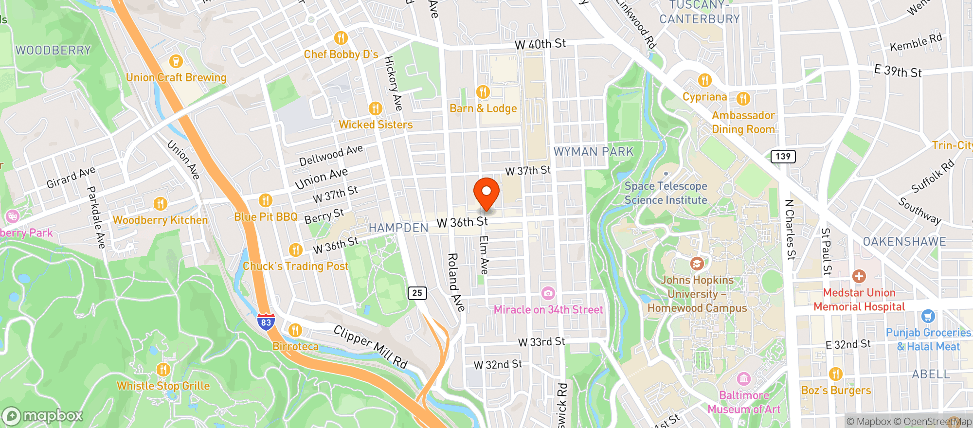 Map showing Monas Super Noodle