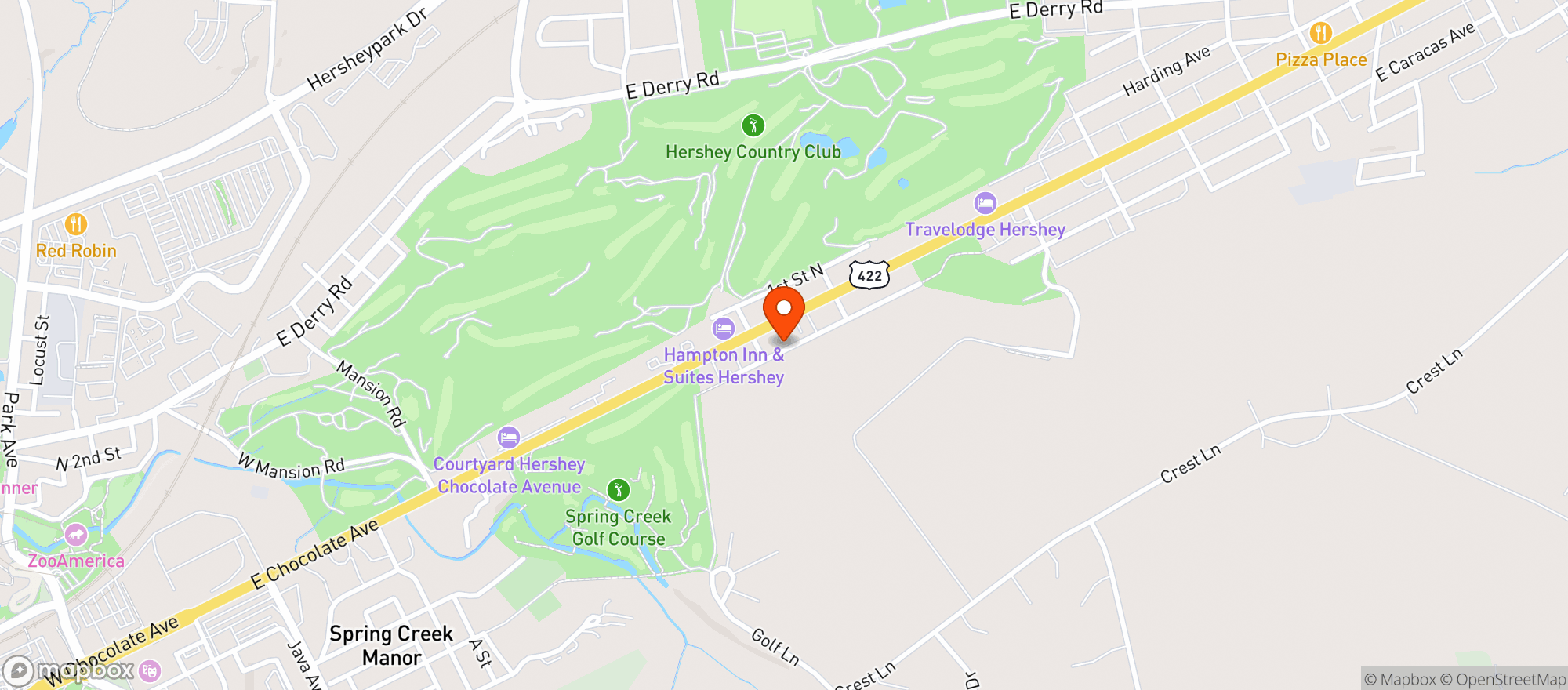 Map showing Rotunda Brew Pub