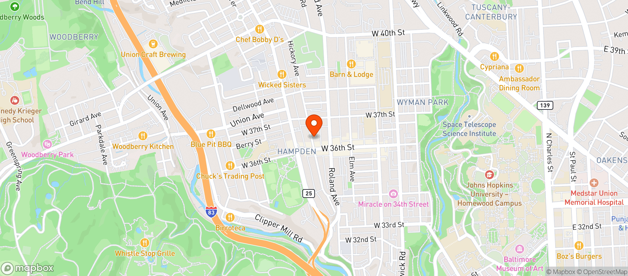 Map showing Griffiths Tavern