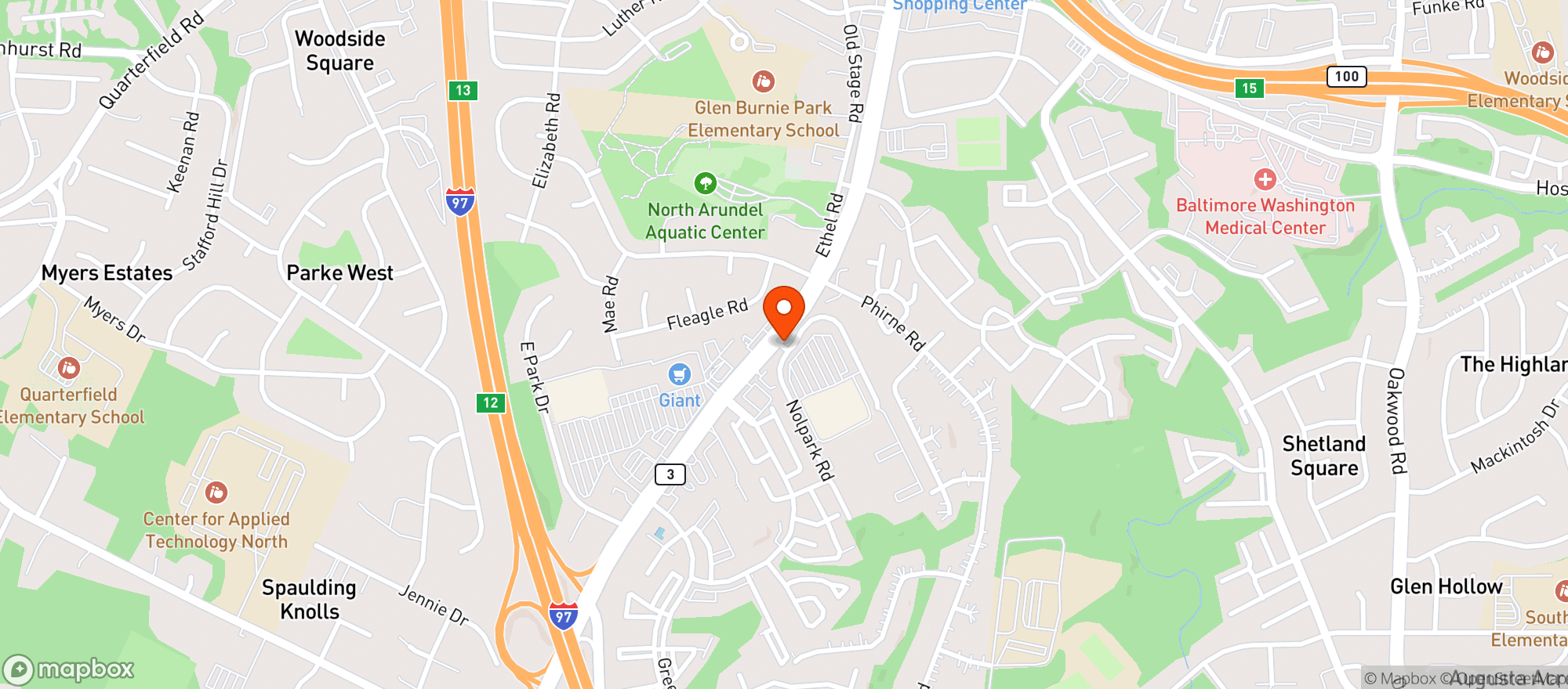 Map showing Target