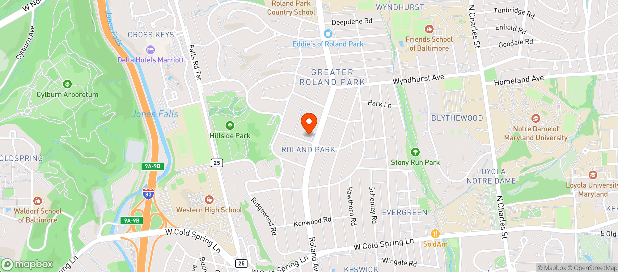 Map showing Johnnys