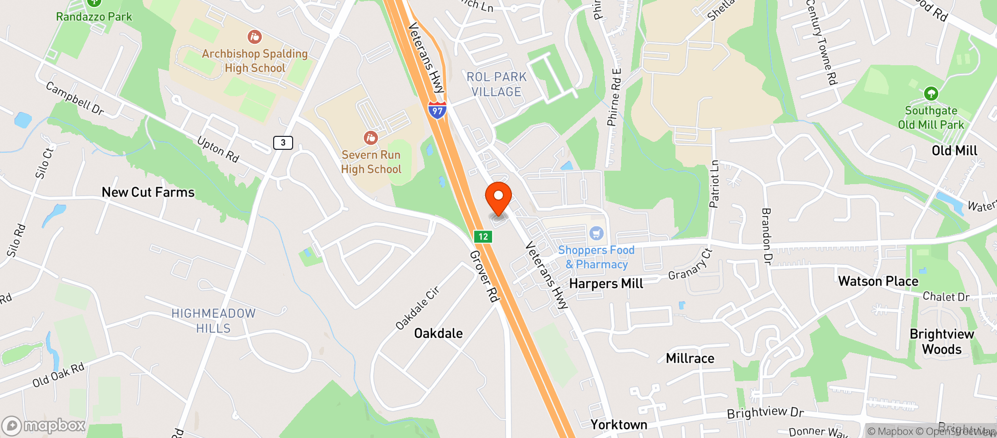 Map showing Green Point Wellness Millersville