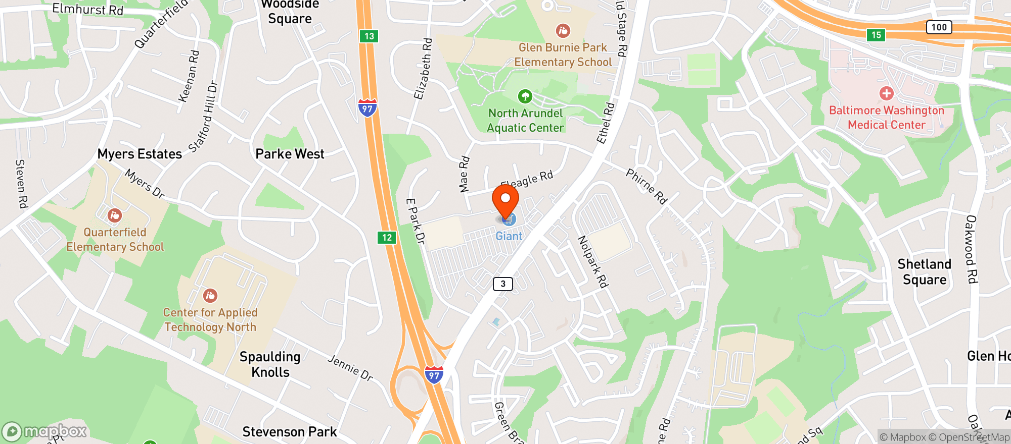 Map showing Giant