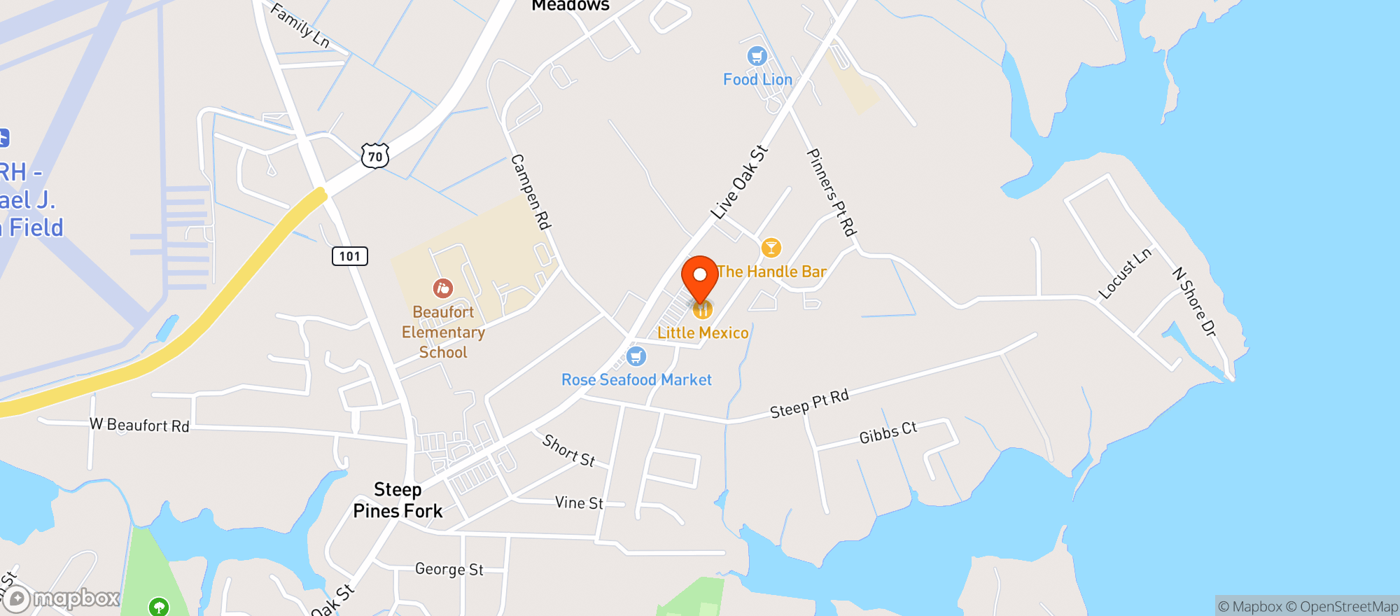 Map showing Smokers Heaven Tobacco