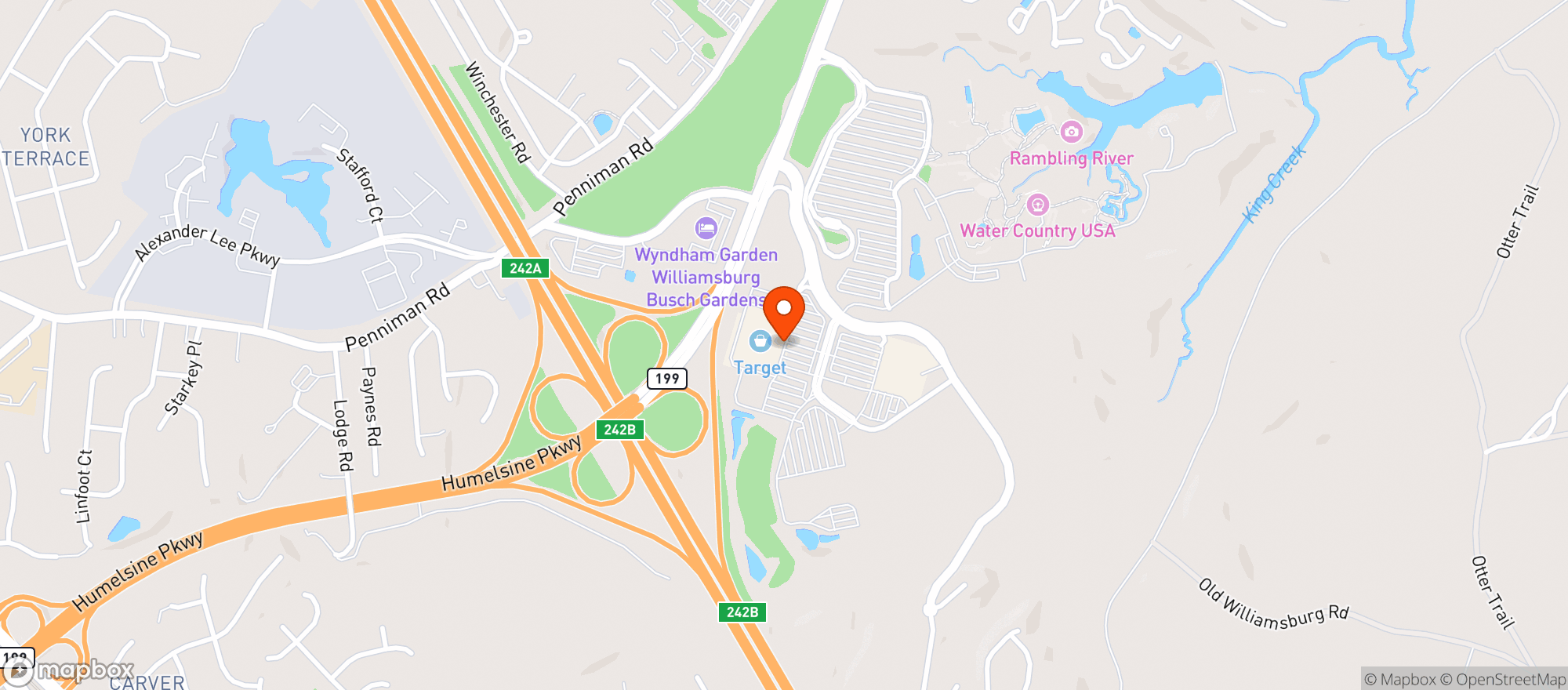 Map showing Target
