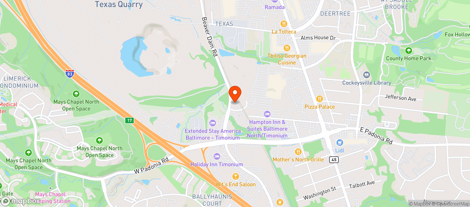 Map showing 7 Eleven